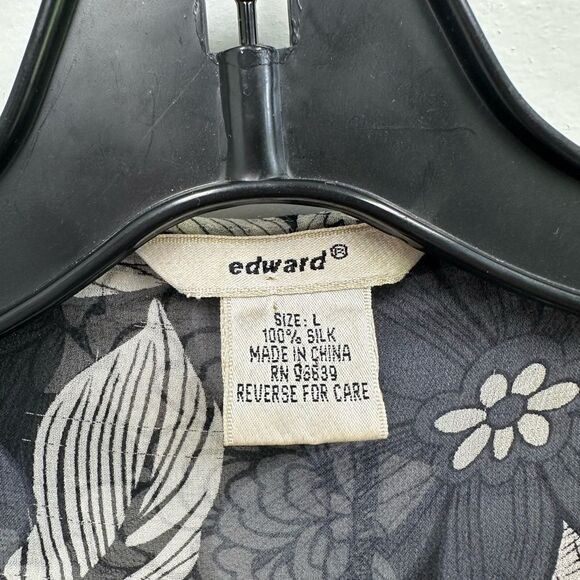 Vintage Y2K 100% Silk Ruffle Boho Floral Shirt Semi Sheer Blouse Size L - Picture 8 of 10